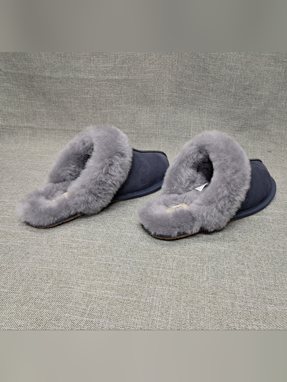 UGG Scuffette ii Navy/Grey Suede Slip On Slippers Womens Size 8 - Picture 5 of 14